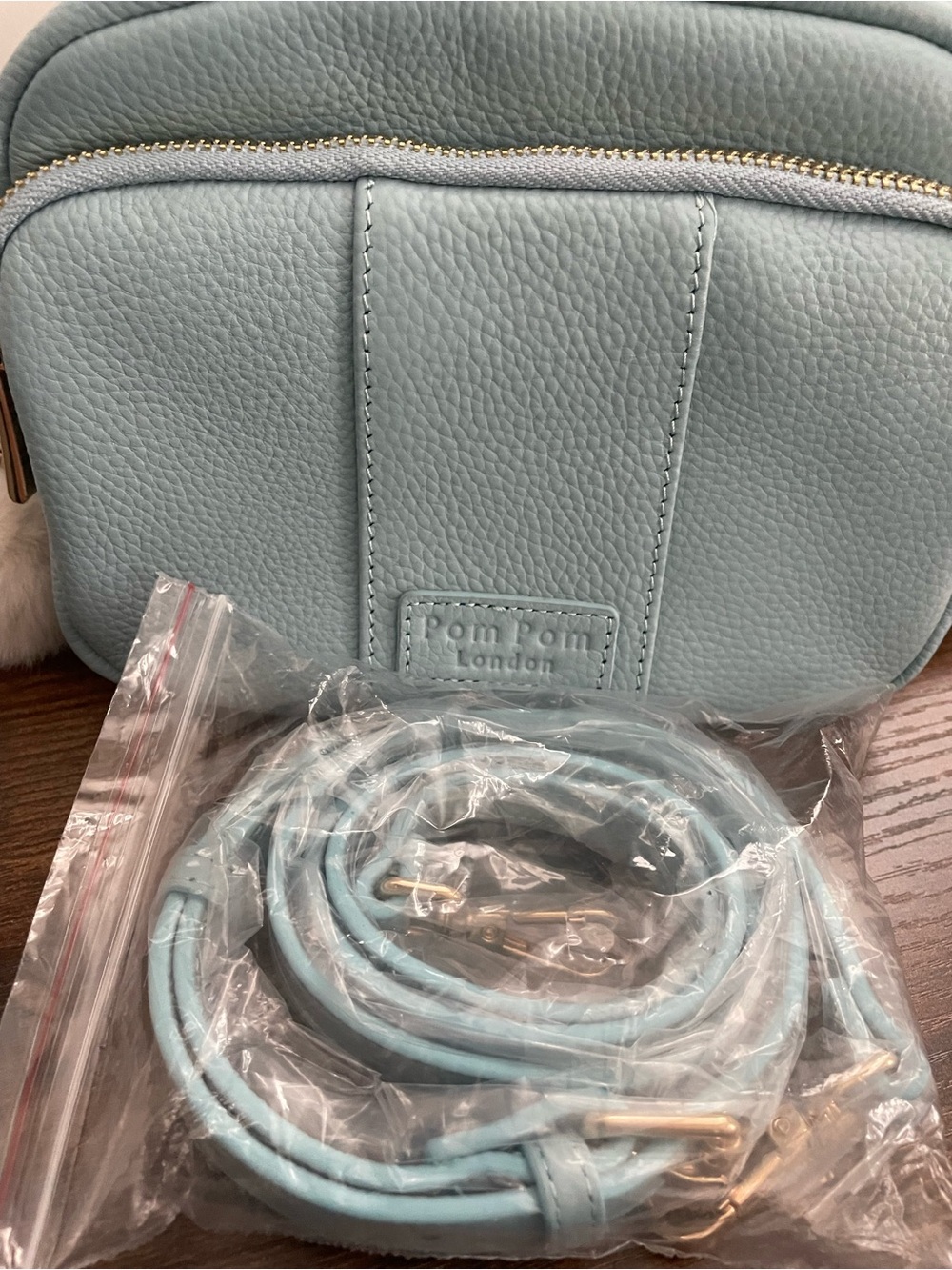 Pom Pom London Original Crossbody Carolina Blue - Picture 4 of 5